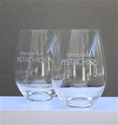 Wonderful Pistachio Stemless Wine Glasses